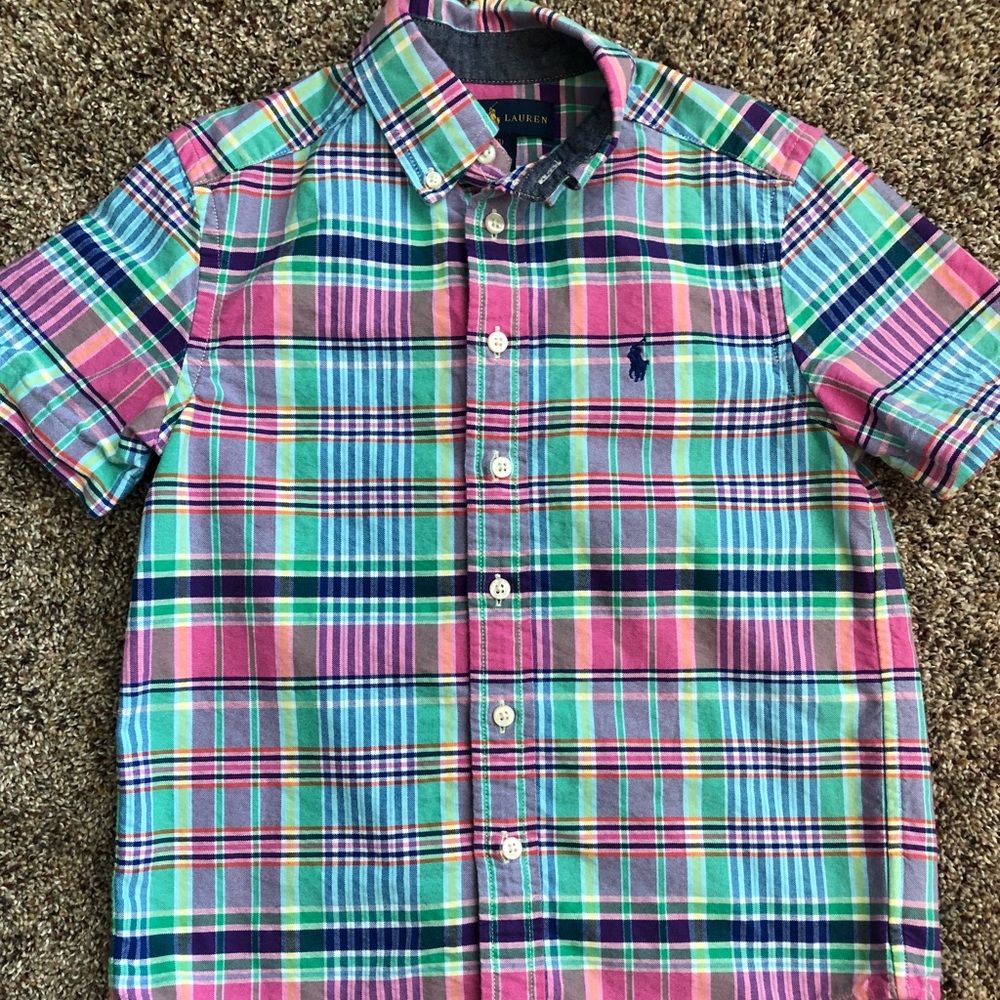 Button Down Short Sleeve Polo